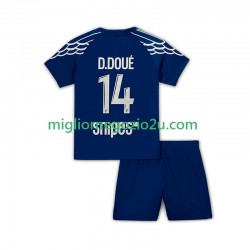Maglia Paris Saint-Germain Desire Doue 14 Bambino Quarta Divisa 2024-2025 Manica Corta