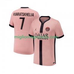 Maglia Paris Saint-Germain Khvicha Kvaratskhelia 7 Uomo Terza Divisa 2024-2025 Manica Corta