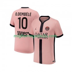 Maglia Paris Saint-Germain Ousmane Dembele 10 Uomo Terza Divisa 2024-2025 Manica Corta