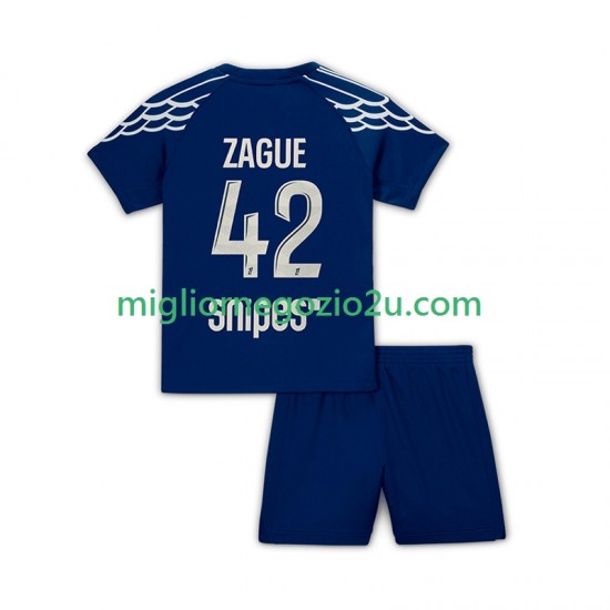 Maglia Paris Saint-Germain Zague 42 Bambino Quarta Divisa 2024-2025 Manica Corta