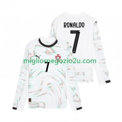 Maglia Portogallo Cristiano Ronaldo 7 Uomo Trasferta Divisa 2025 Manica Lunga