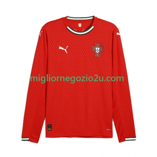 Maglia Portogallo Uomo Casa Divisa 2025 Manica Lunga