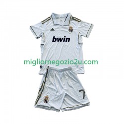 Maglia Real Madrid Cristiano Ronaldo 7 2012 Retro Bambino Casa Divisa 2011 Manica Corta