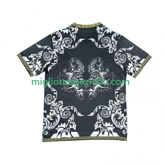 Maglia Real Madrid Versace Black Edition Uomo Casa Divisa 2024-2025 Manica Corta