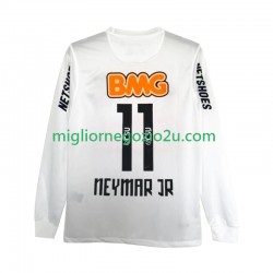 Maglia Santos FC Neymar JR 11 2012 Retro Uomo Casa Divisa 2011 Manica Lunga