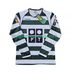 Maglia Sporting CP 2001 2003 Retro Uomo Casa Divisa Manica Lunga