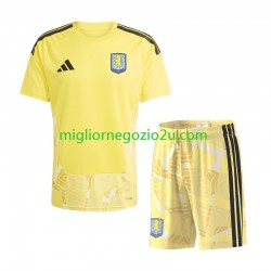 Maglia Aston Villa Portiere Bambino Casa Divisa 2026-2027 Manica Corta