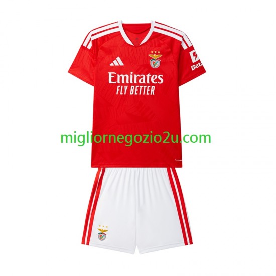 Maglia Benfica Bambino Casa Divisa 2026-2027 Manica Corta