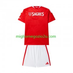 Maglia Benfica Bambino Casa Divisa 2026-2027 Manica Corta