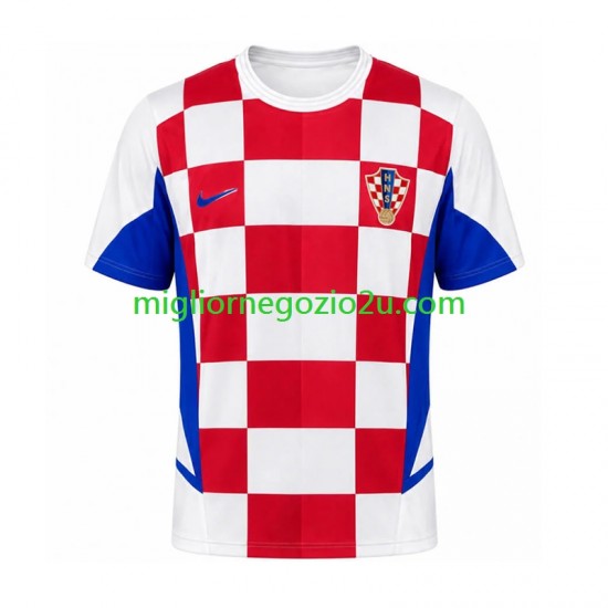 Maglia Croazia Retro Uomo Casa Divisa 2002 Manica Corta