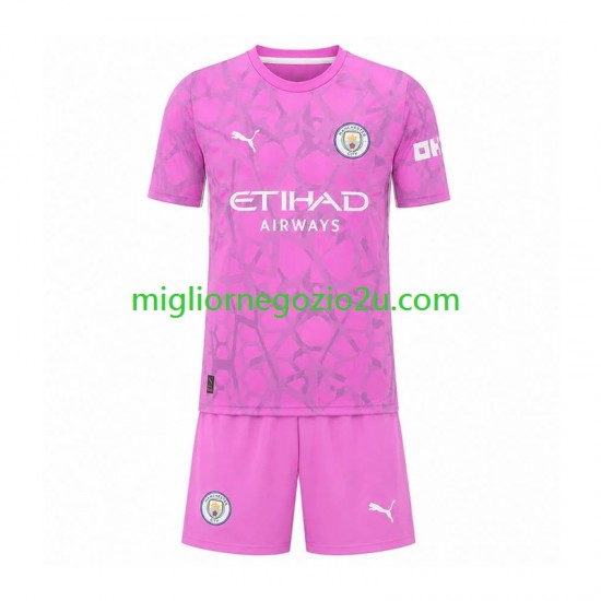 Maglia Manchester City Portiere Bambino Trasferta Divisa 2026-2027 Manica Corta
