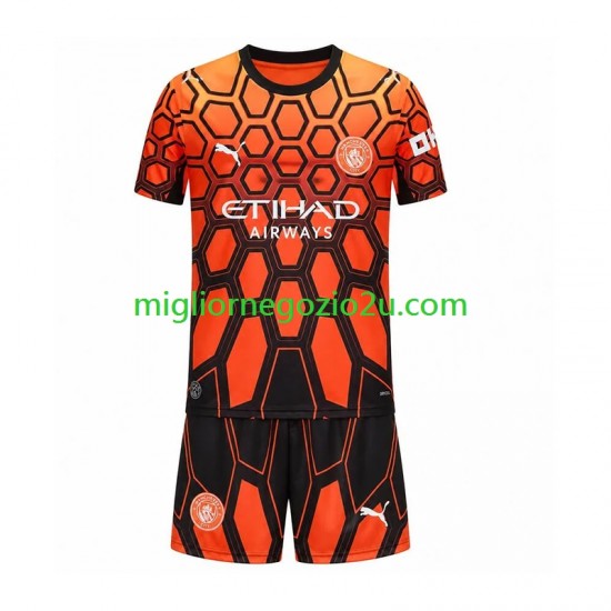 Maglia Manchester City Portiere Bambino Terza Divisa 2026-2027 Manica Corta