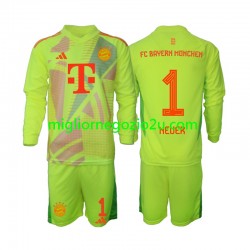 Maglia FC Bayern München Manuel Neuer 1 Portiere Bambino Casa Divisa 2024-2025 Manica Lunga