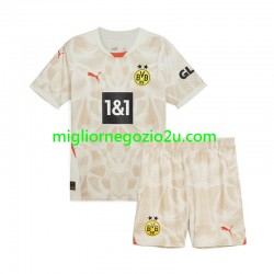 Maglia Borussia Dortmund Portiere Bambino Trasferta Divisa 2024-2025 Manica Corta