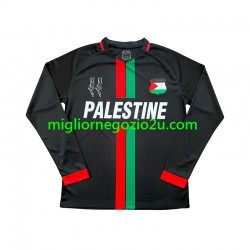 Maglia Club Deportivo Palestino Center Stripre Uomo Casa Divisa 2024-2025 Manica Lunga