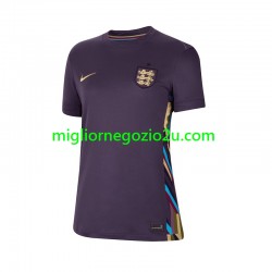 Maglia Inghilterra Donna Trasferta Divisa Euro 2024 Manica Corta