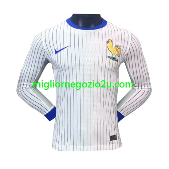 Maglia Francia Uomo Trasferta Divisa Euro 2024 Manica Lunga