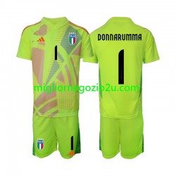 Maglia Italia Donnarumma 1 Portiere Bambino Casa Divisa Euro 2024 Manica Corta