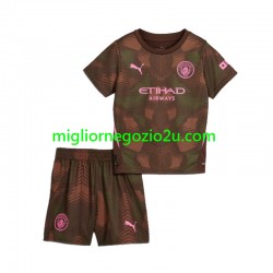 Maglia Manchester City Portiere Bambino Casa Divisa 2024-2025 Manica Corta