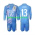 Maglia Real Madrid Andriy Lunin 13 Portiere Bambino Casa Divisa 2024-2025 Manica Lunga