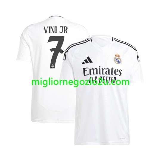 Maglia Real Madrid Vinicius Junior 7 Uomo Casa Divisa 2024-2025 Manica Corta