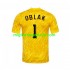 Maglia Slovenia Jan Oblak 1 Portiere Uomo Casa Divisa Euro 2024 Manica Corta