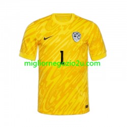 Maglia Slovenia Jan Oblak 1 Portiere Uomo Casa Divisa Euro 2024 Manica Corta