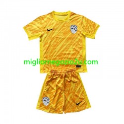 Maglia Slovenia Portiere Bambino Casa Divisa Euro 2024 Manica Corta