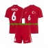 Maglia Turchia Orkun Kokcu 6 Bambino Trasferta Divisa Euro 2024 Manica Corta