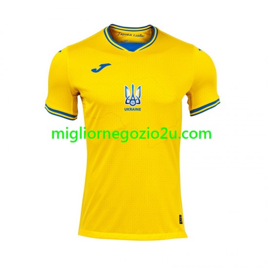 Maglia Ucraina Uomo Casa Divisa Euro 2024 Manica Corta