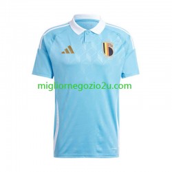 Maglia Belgio Uomo Trasferta Divisa Euro 2024 Manica Corta