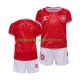 Maglia Danimarca Bambino Casa Divisa Euro 2024 Manica Corta