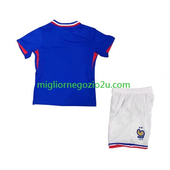 Maglia Francia Bambino Casa Divisa Euro 2024 Manica Corta