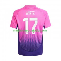 Maglia Germania Florian Wirtz 17 Uomo Trasferta Divisa Euro 2024 Manica Corta