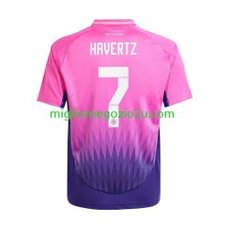 Maglia Germania Havertz 7 Uomo Trasferta Divisa Euro 2024 Manica Corta