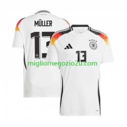 Maglia Germania Thomas Muller 13 Uomo Casa Divisa Euro 2024 Manica Corta