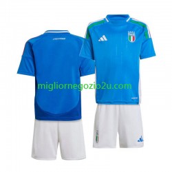 Maglia Italia Bambino Casa Divisa Euro 2024 Manica Corta