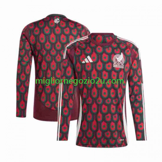 Maglia Messico Copa America 2024 Uomo Casa Divisa Manica Lunga