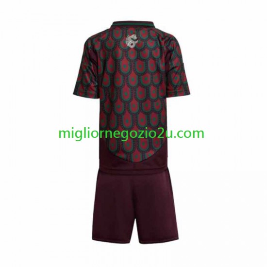 Maglia Messico Copa America 2024 Bambino Casa Divisa Manica Corta