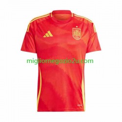 Maglia Spagna Uomo Casa Divisa Euro 2024 Manica Corta