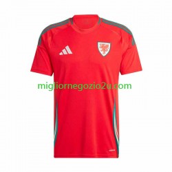 Maglia Galles Uomo Casa Divisa 2024 Manica Corta