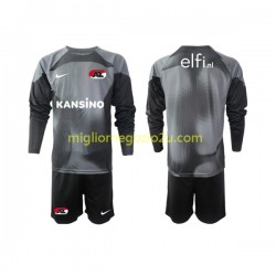Maglia AZ Alkmaar Portiere Bambino Trasferta Divisa 2022-2023 Manica Lunga