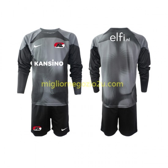 Maglia AZ Alkmaar Portiere Bambino Trasferta Divisa 2022-2023 Manica Lunga