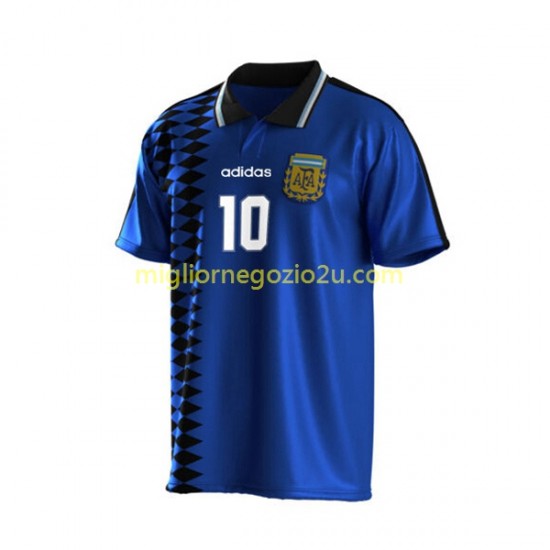 Maglia Argentina Maradona 10 Retro Uomo Trasferta Divisa 1994 Manica Corta