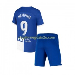 Maglia Atlético Madrid Memphis 9 120 Anniversary Bambino Casa Divisa 2022-2023 Manica Corta
