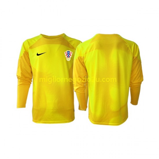 Maglia Croazia Portiere Uomo Casa Divisa Mondiali 2022 Manica Lunga