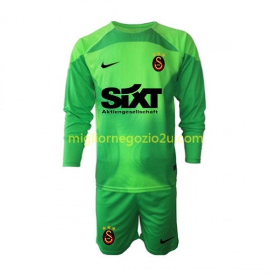 Maglia Galatasaray Portiere Bambino Casa Divisa 2022-2023 Manica Lunga