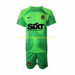 Maglia Galatasaray Portiere Bambino Casa Divisa 2022-2023 Manica Corta