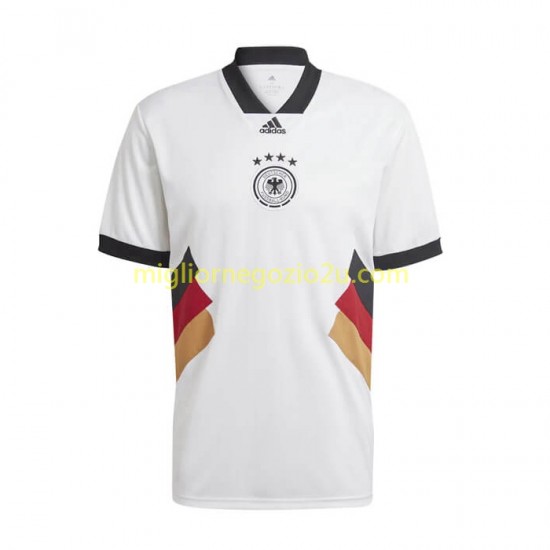 Maglia Germania Icon Retro Uomo Casa Divisa 2022-2023 Manica Corta