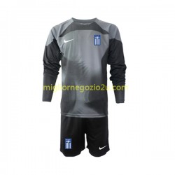Maglia Grecia Portiere Bambino Trasferta Divisa 2022-2023 Manica Lunga